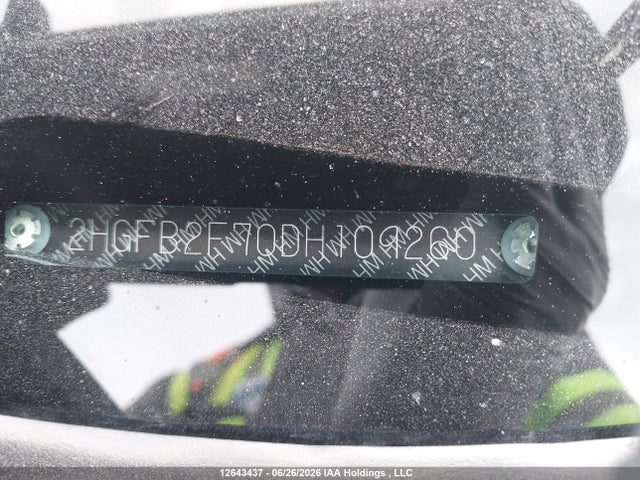 12643437 :رقم المزاد ، 2HGFB2F70DH109260 vin ، 2013 Honda Civic Touring مزاد بيع