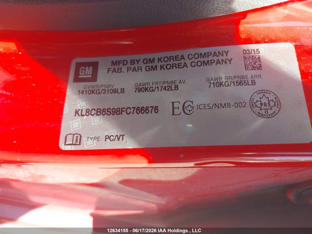 Chevrolet Spark Ls Cvt 2015 KL8CB6S98FC766676 Image 9