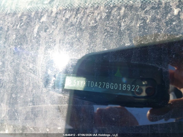 2011 Kia Sorento Lx V6 მანქანა იყიდება აუქციონზე, vin: 5XYKTDA27BG018922, აუქციონის ნომერი: 12646412
