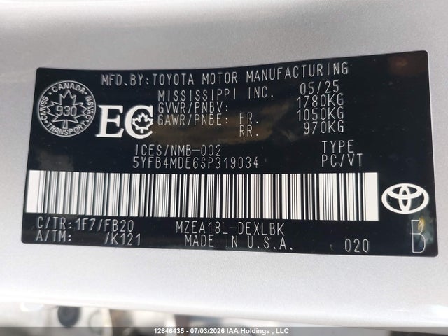 Toyota COROLLA LE 2025 5YFB4MDE6SP319034 Image 18
