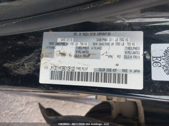 2011 Mazda Mazda2 Gs/gx მანქანა იყიდება აუქციონზე, vin: JM1DE1HY3B0105122, აუქციონის ნომერი: 12629623
