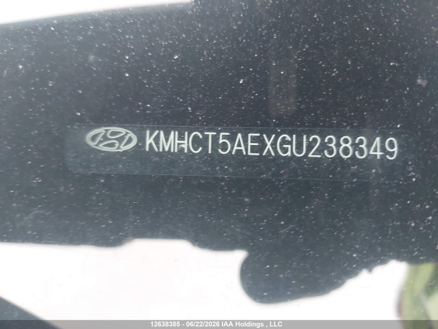 2016 Hyundai Accent L მანქანა იყიდება აუქციონზე, vin: KMHCT5AEXGU238349, აუქციონის ნომერი: 12638385