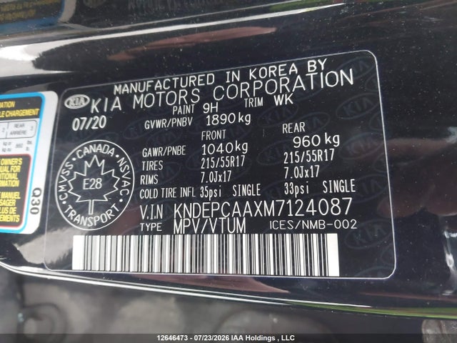 KIA Seltos 2021 KNDEPCAAXM7124087 Image 21