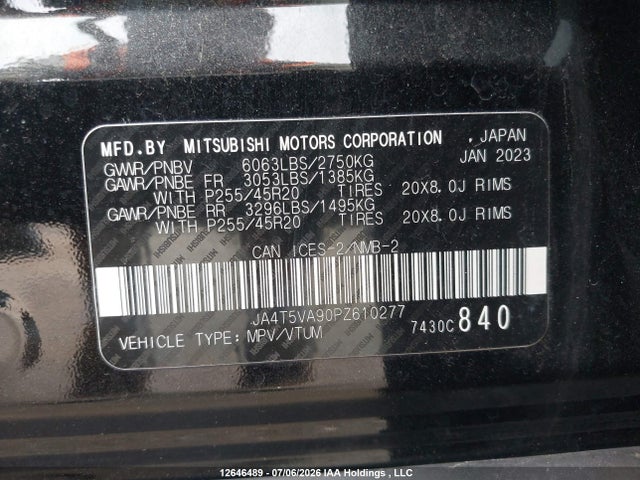 Mitsubishi Outlander Phev Gt 2023 JA4T5VA90PZ610277 Image 9