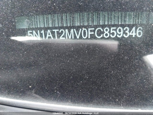 2015 Nissan Rogue S/sl/sv მანქანა იყიდება აუქციონზე, vin: 5N1AT2MV0FC859346, აუქციონის ნომერი: 12646500
