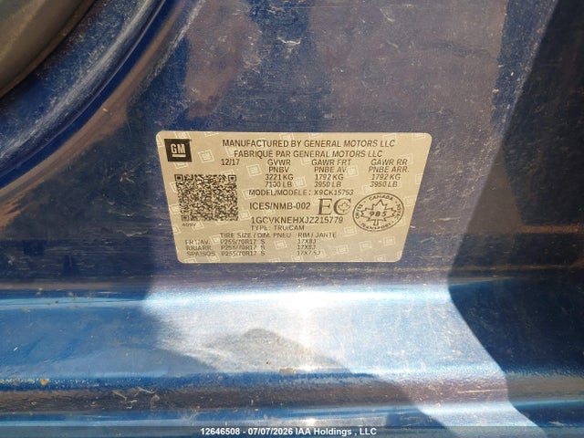 Продажа на аукционе авто 2018 Chevrolet Silverado 1500 Work Truck, vin: 1GCVKNEHXJZ215779, номер лота: 12646508