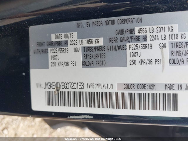 Mazda CX-5 GT 2016 JM3KE4DY6G0720163 Image 9