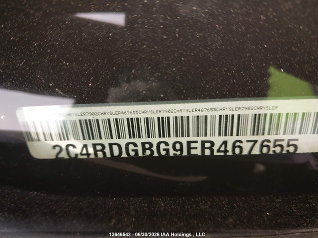 Продаж на аукціоні авто 2014 Dodge Grand Caravan Se/sxt, vin: 2C4RDGBG9ER467655, номер лоту: 12646543