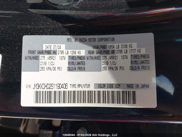 Mazda Cx-90 Premium 2025 JM3KKDHD2S1190406 Image 9