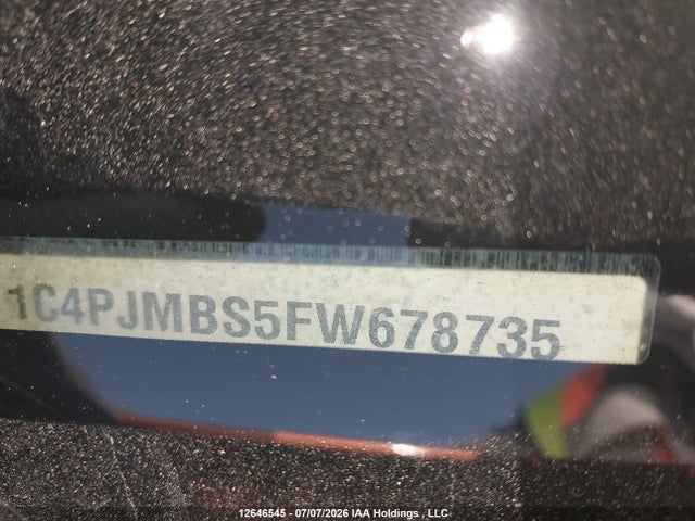12646545 :رقم المزاد ، 1C4PJMBS5FW678735 vin ، 2015 Jeep Cherokee Trailhawk مزاد بيع