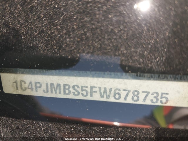 12646545 :رقم المزاد ، 1C4PJMBS5FW678735 vin ، 2015 Jeep Cherokee Trailhawk مزاد بيع
