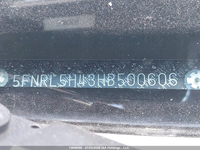 2017 Honda Odyssey Ex მანქანა იყიდება აუქციონზე, vin: 5FNRL5H43HB500606, აუქციონის ნომერი: 12646555
