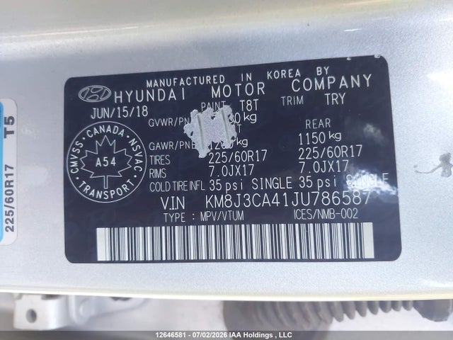 Hyundai Tucson 2018 KM8J3CA41JU786587 Image 20