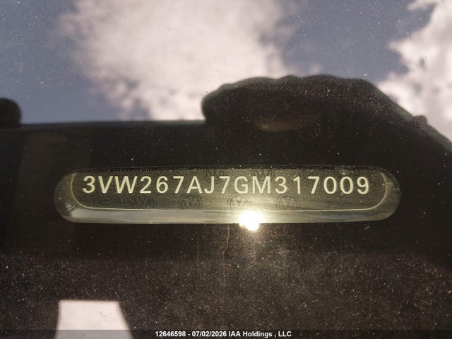 12646598 :رقم المزاد ، 3VW267AJ7GM317009 vin ، 2016 Volkswagen Jetta S مزاد بيع