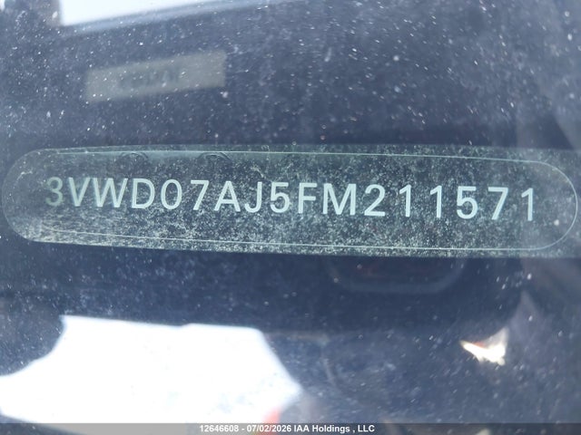 Продаж на аукціоні авто 2015 Volkswagen Jetta Sedan, vin: 3VWD07AJ5FM211571, номер лоту: 12646608
