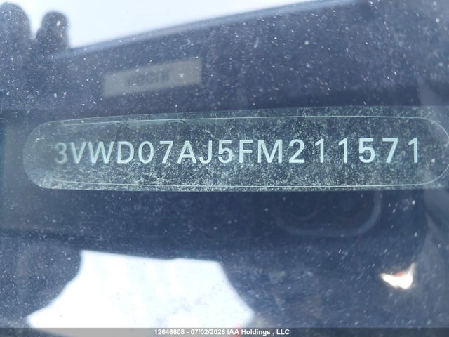 Продаж на аукціоні авто 2015 Volkswagen Jetta Sedan, vin: 3VWD07AJ5FM211571, номер лоту: 12646608