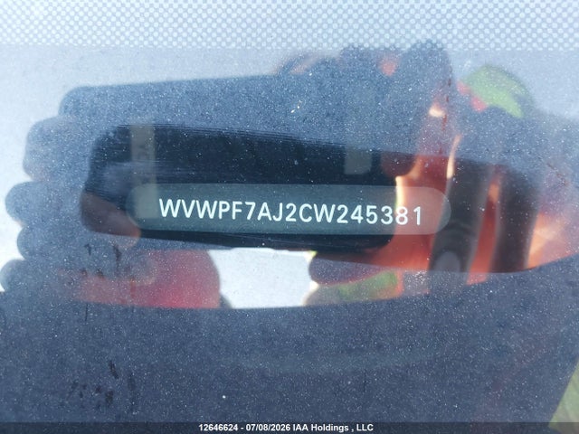 12646624 :رقم المزاد ، WVWPF7AJ2CW245381 vin ، 2012 Volkswagen Golf R مزاد بيع