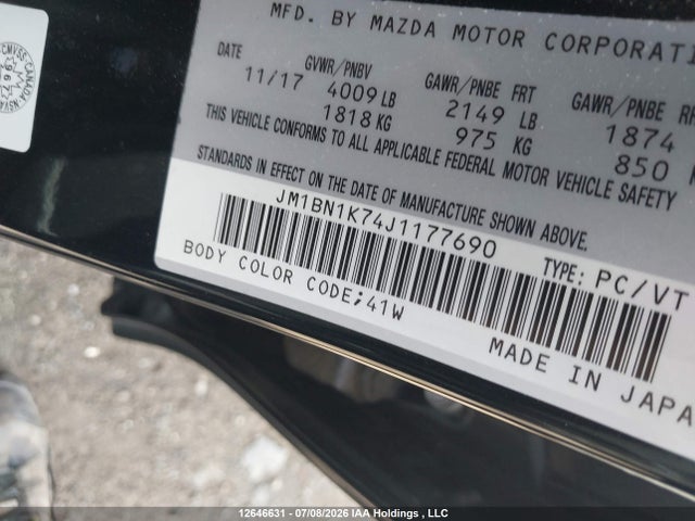 Mazda Mazda3 Gx 2018 JM1BN1K74J1177690 Image 9