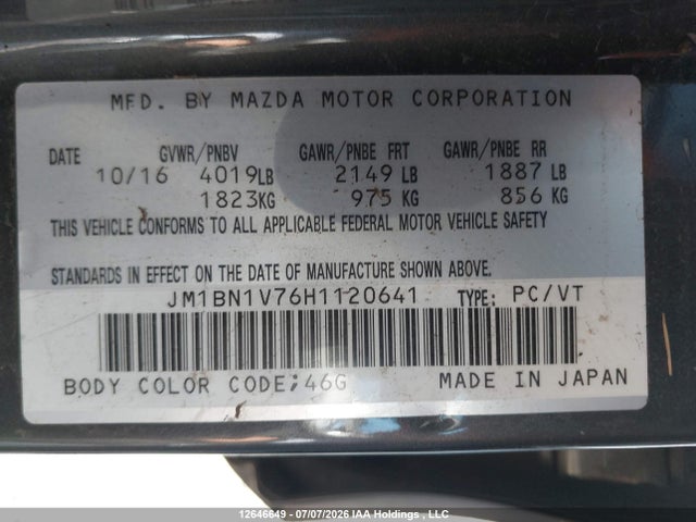 Mazda 3 TOURING 2017 JM1BN1V76H1120641 Image 18