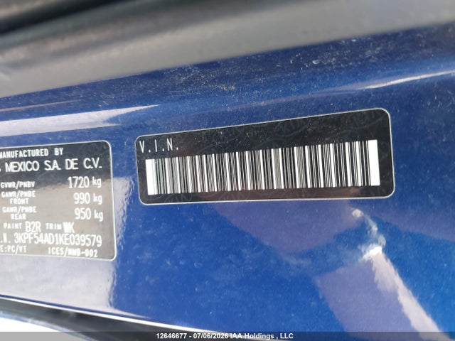 12646677 :رقم المزاد ، 3KPF54AD1KE039579 vin ، 2019 Kia Forte Ex/ex Limited/ex Premium/ex+ مزاد بيع