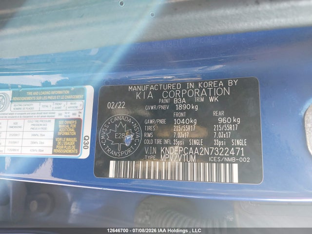 KIA Seltos Lx 2022 KNDEPCAA2N7322471 Image 9