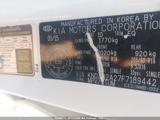 KIA Soul Lx/lx+ 2015 KNDJN2A27F7189442 Image 9