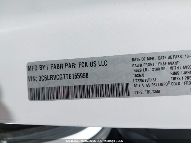 RAM Promaster 2500 2500 High 2026 3C6LRVCG7TE165958 Image 9