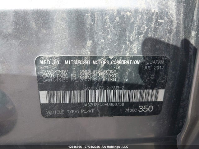 Mitsubishi LANCER ES 2017 JA32U2FU0HU606758 Image 18