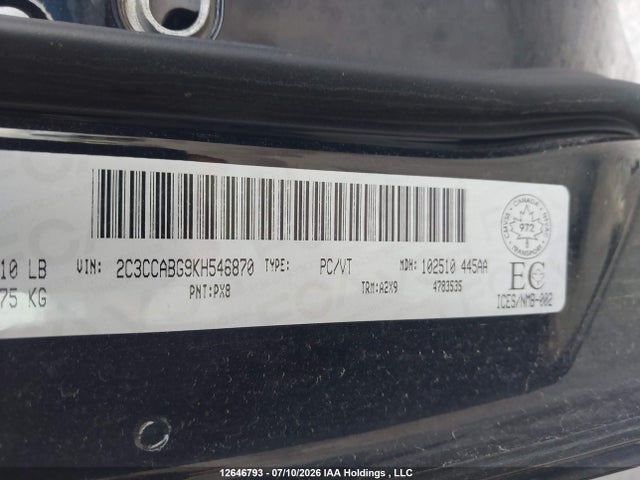 Auction sale of the 2019 Chrysler 300 S, vin: 2C3CCABG9KH546870, lot number: 12646793