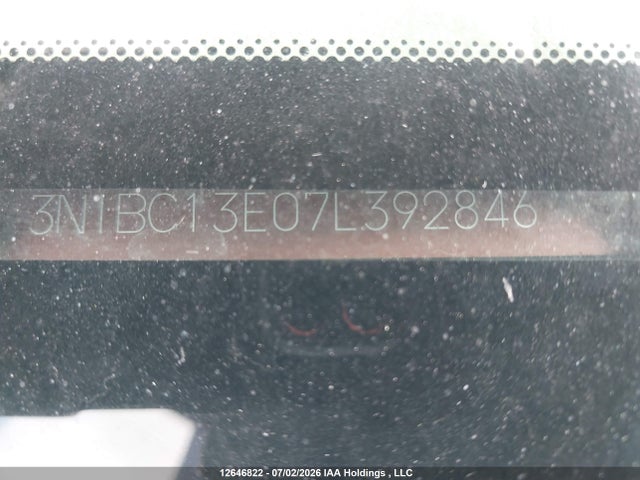 Продаж на аукціоні авто 2007 Nissan Versa 1.8sl, vin: 3N1BC13E07L392846, номер лоту: 12646822