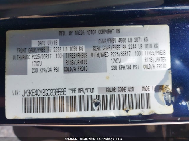 Mazda Cx-5 Gs 2016 JM3KE4CY8G0838586 Image 9