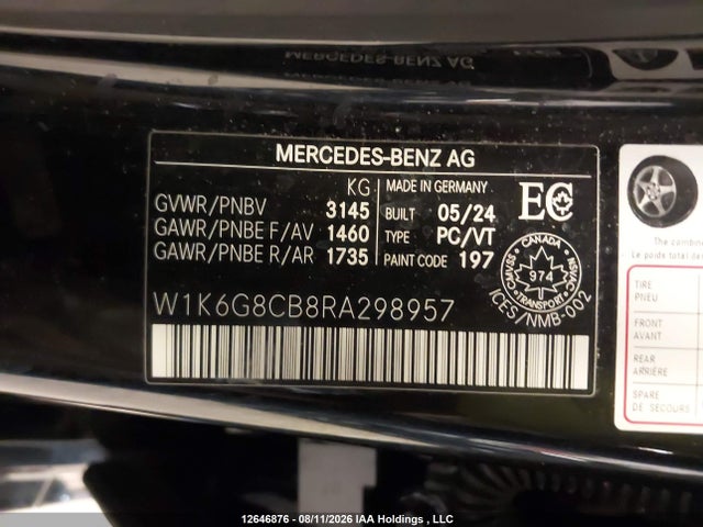 Продажа на аукционе авто 2024 Mercedes-benz Amg S 63 E 4matic, vin: W1K6G8CB8RA298957, номер лота: 12646876