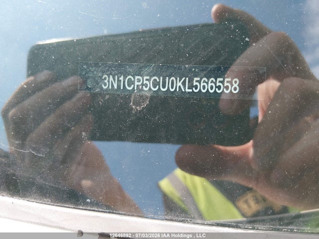 12646892 :رقم المزاد ، 3N1CP5CU0KL566558 vin ، 2019 Nissan Kicks S/sr/sv مزاد بيع
