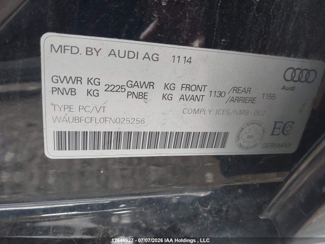 Audi A4 2.0t Komfort Plus 2015 WAUBFCFL0FN025256 Image 20