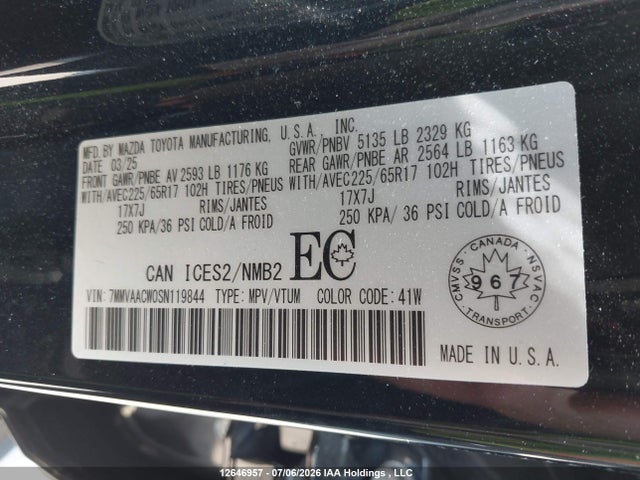 Aukcja sprzedaży 2025 Mazda Cx-50 Hybrid Gs-l/kuro, vin: 7MMVAACW0SN119844, numer aukcji: 12646957