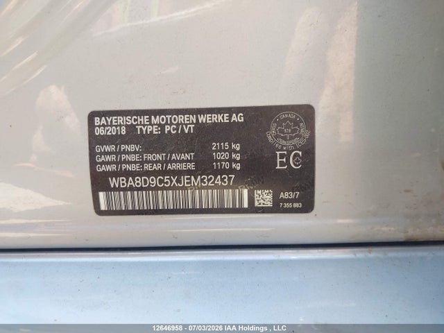Aukcja sprzedaży 2018 Bmw 330i Xdrive, vin: WBA8D9C5XJEM32437, numer aukcji: 12646958