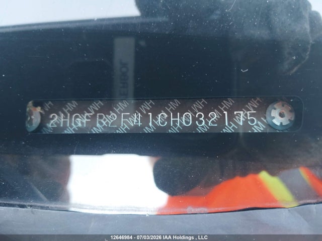 Aukcja sprzedaży 2012 Honda Civic Lx, vin: 2HGFB2F41CH032175, numer aukcji: 12646984