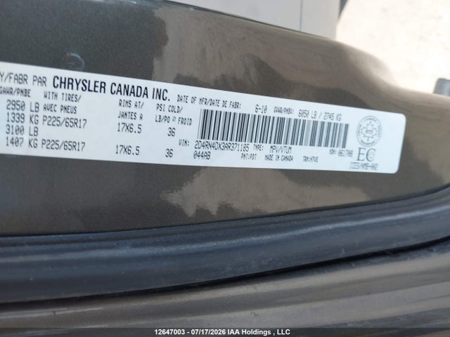 Продаж на аукціоні авто 2010 Dodge Grand Caravan Se, vin: 2D4RN4DX3AR371185, номер лоту: 12647003