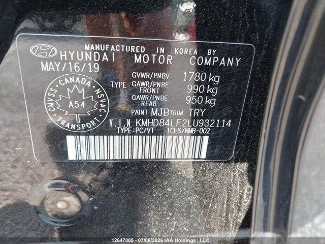KMHD84LF2LU932114 Hyundai Elantra Preferred Auto Ivt