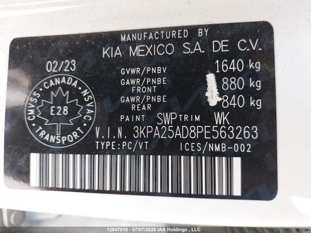 KIA Rio Lx Premium/lx+ 2023 3KPA25AD8PE563263 Image 18
