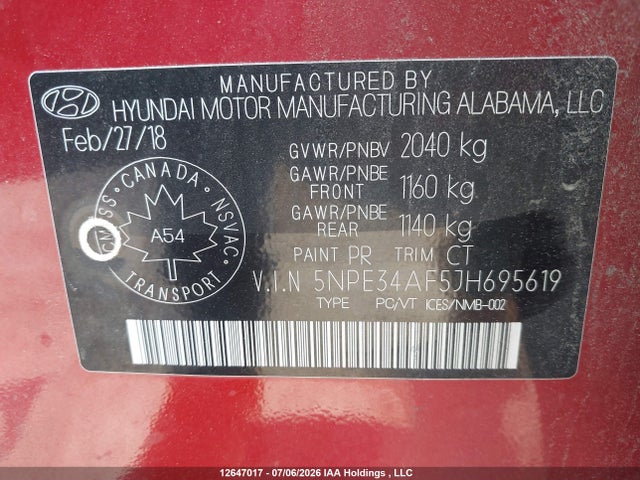 Hyundai SONATA GLS 2018 5NPE34AF5JH695619 Image 9