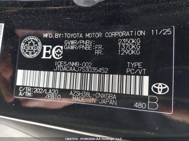 JTDACAAJ7S3035452 Toyota Crown Signia Limited