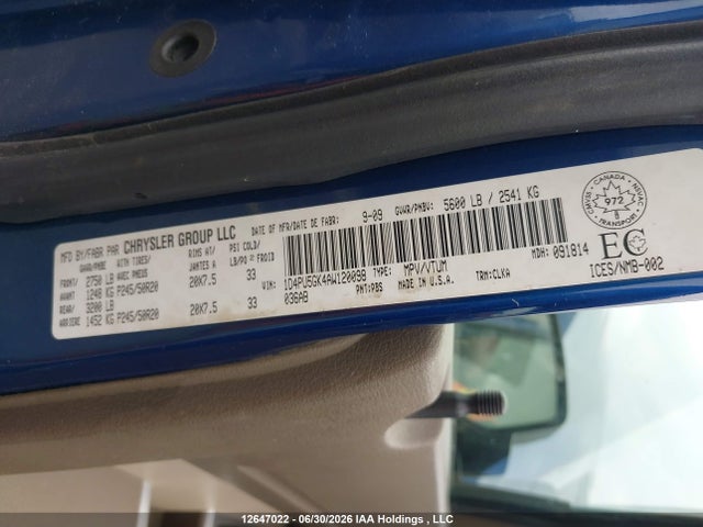 Продаж на аукціоні авто 2010 Dodge Nitro Sxt, vin: 1D4PU5GK4AW120098, номер лоту: 12647022