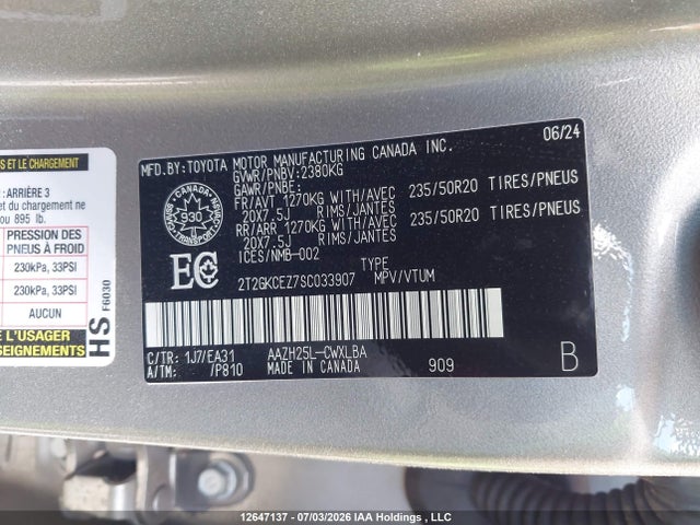 2T2GKCEZ7SC033907 Lexus Nx 350h 350h
