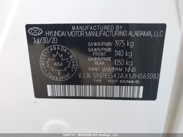 Hyundai SONATA SE 2021 5NPEG4JAXMH063082 Image 17