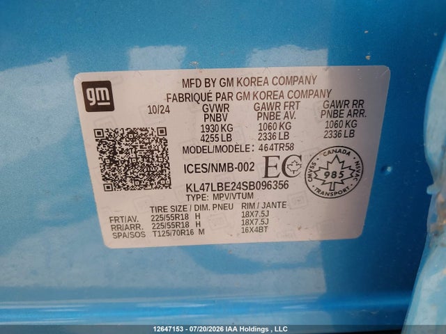 KL47LBE24SB096356 Buick Envista Sport Touring Fwd