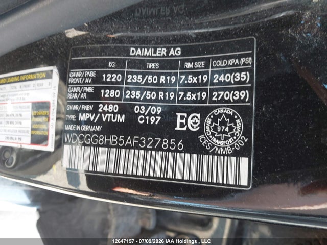 Aukcja sprzedaży 2010 Mercedes-benz Glk 350 4matic, vin: WDCGG8HB5AF327856, numer aukcji: 12647157
