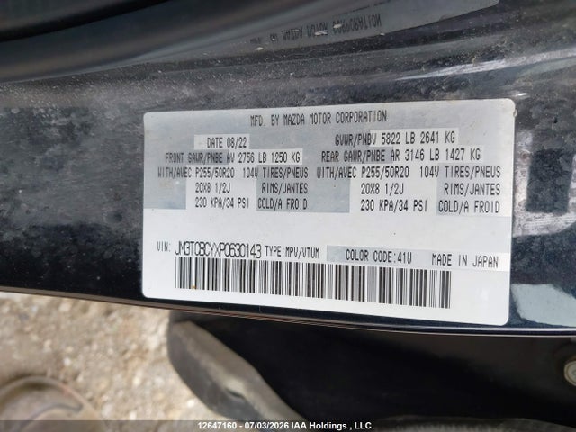 Mazda Cx-9 Gs/gs-l 2023 JM3TCBCYXP0630143 Image 18