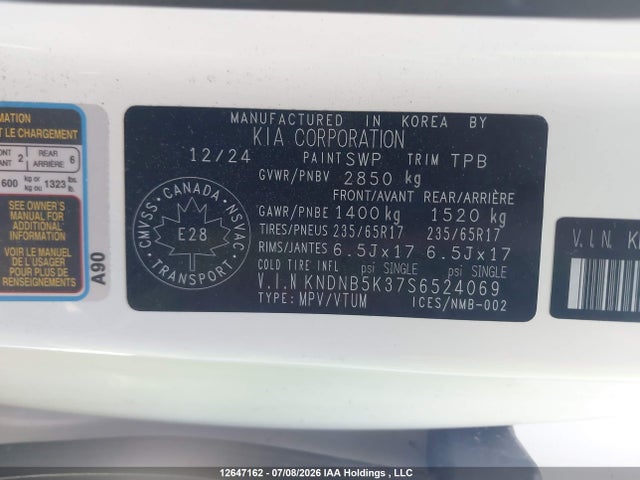 KIA Carnival Lx 2025 KNDNB5K37S6524069 Image 20