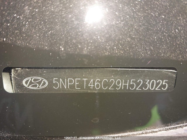 12647177 :رقم المزاد ، 5NPET46C29H523025 vin ، 2009 Hyundai Sonata Gls مزاد بيع